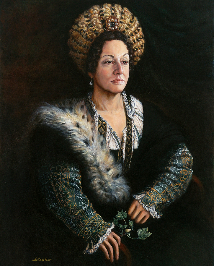Portrait of Leila as Isabella d’Este (after Titian), 2006